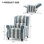 Fauteuil inclinable à dossier rembourré avec clous décoratifs (lot de 2)