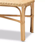 Banc d'appoint en rotin Cacaban naturel/marron - bali & pari : Fabriqué à la main, mobilier d'intérieur, siège d'entrée