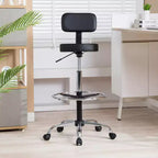 Tabouret de dessin Home Imports Emporium - Tabouret réglable pivotant en similicuir avec repose-pieds et dossier