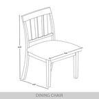 Ensemble de salle à manger classique 7 pièces en bois CraftPorch