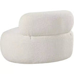 Meridian Furniture Fauteuil en tissu bouclette Venti