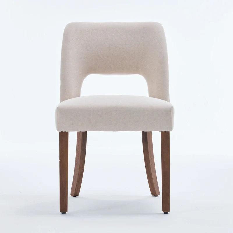 Lot de 4 chaises de salle à manger rembourrées en tissu