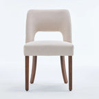 Lot de 4 chaises de salle à manger rembourrées en tissu