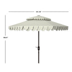 Parasol déporté double toit 274 cm avec cantonnière Kjerstin SAFAVIEH Outdoor
