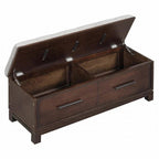 Banc à chaussures avec coussin amovible et rangement dissimulé pour l'organisation de l'entrée et du salon