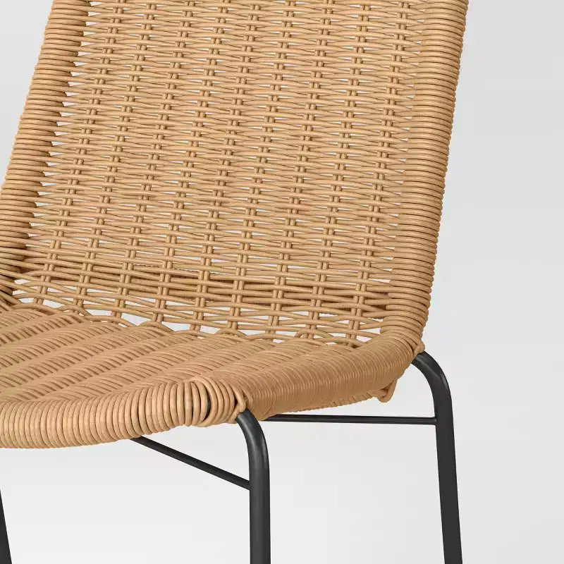 Lot de 4 chaises de salle à manger de patio sans accoudoirs en osier marron - Threshold™