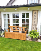Banc de jardin 160 cm avec coffre de rangement Bois d'acacia Marron