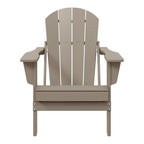 Chaise Adirondack pliante d'extérieur tout temps Polytrends Laguna résistante à la décoloration pour patio