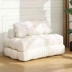 Canapé-lit pliant 3 en 1, chaise de couchage convertible avec oreiller, lit de chaise pliant portable, canapé de sol confortable avec dossier pour salon, beige