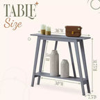 Kings Brand Furniture – Console étroite avec étagère de rangement pour couloir, entrée, vestibule, salon