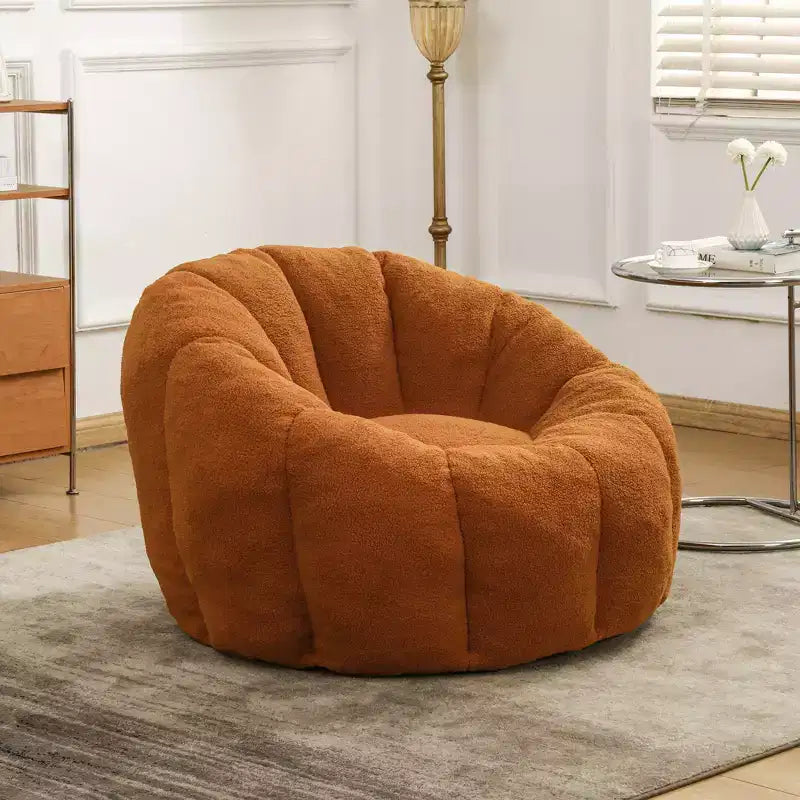 Fauteuil poire avec accoudoirs, rembourrage en mousse haute densité, fauteuil de salon paresseux pour adultes, salon