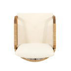 Ensemble de fauteuils de club en bois d'acacia et osier Jabe Outdoor de Christopher Knight Home