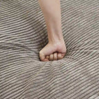 Canapé d’angle modulable 141,73, canapé en velours côtelé en U avec poufs