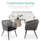 Lot de 2 chaises de salle à manger d'extérieur Best Choice Products, en osier tressé, capacité de 113 kg