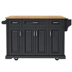 54 Grand îlot de cuisine avec plateau rabattable en bois d'hévéa, chariot de cuisine roulant à texture gaufrée sur 4 roues avec 4 portes et 3 tiroirs