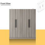 Armoire de rangement moderne sur pied en bois massif avec étagères