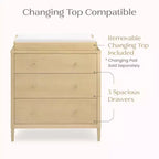 Commode 3 tiroirs avec plan à langer - Chambre d'enfant