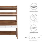 Bureau avec bibliothèque et tiroirs de rangement