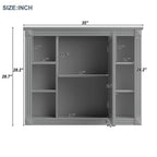 Meuble-lavabo moderne de 36 po avec vasque et armoire à miroir, 2 portes et 2 tiroirs