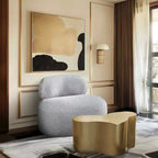 Meridian Furniture Fauteuil en tissu bouclette Venti