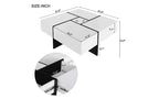 Table basse extensible avec plateau de puzzle et 4 compartiments de rangement cachés