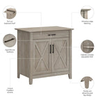 Secrétaire Key West avec meuble de rangement Bush Furniture