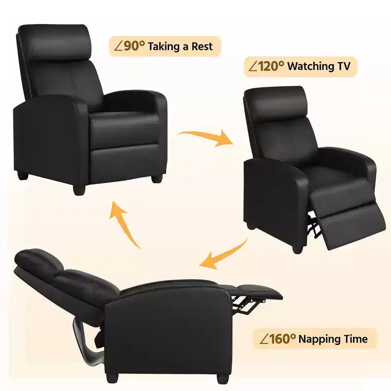 Yaheetech Lot de 2 Canapés Inclinables Modernes en Cuir PU pour Salon, Chambre