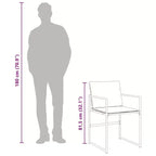 vidaXL Salon de jardin avec coussins 13 pcs Texaline noire - Chaises pliables peu encombrantes, Résistant aux UV, Table en verre trempé