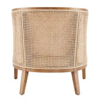 Fauteuil d'appoint en lin et rotin Tillman