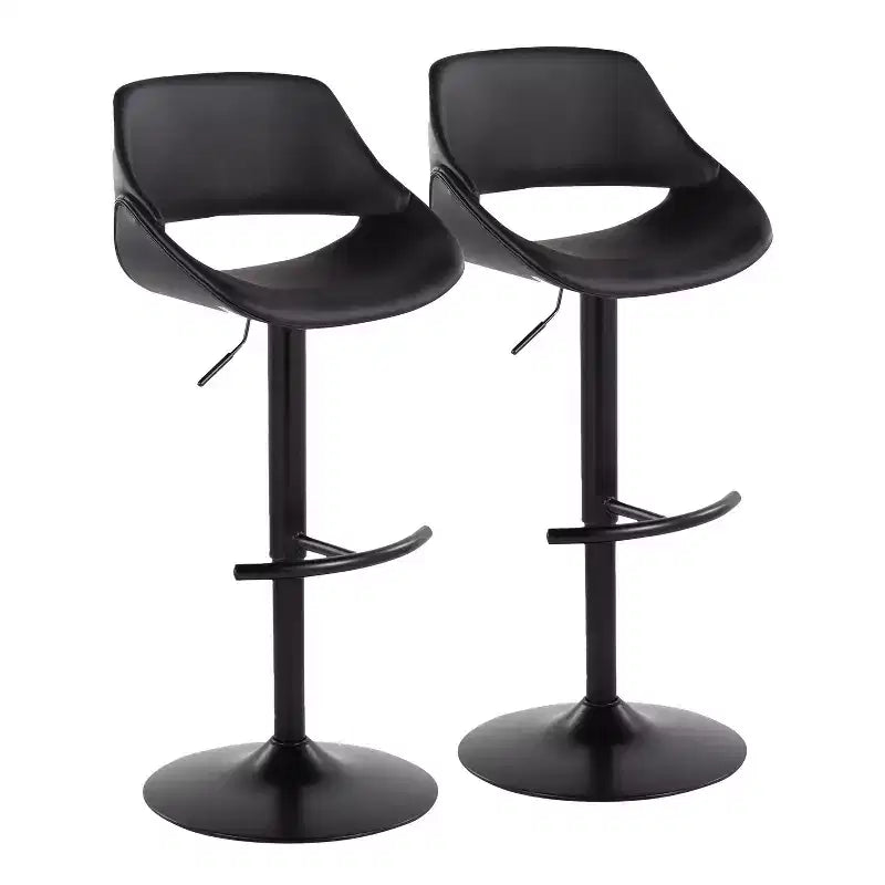 LumiSource Lot de 2 tabourets de bar réglables Fabrico en PU