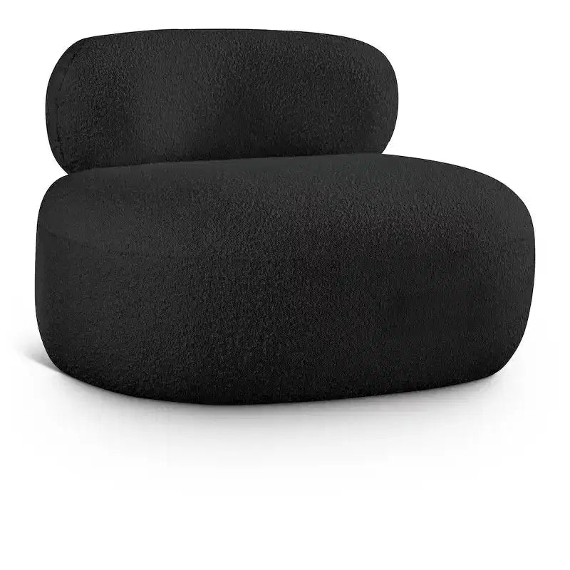Meridian Furniture Fauteuil en tissu bouclette Venti