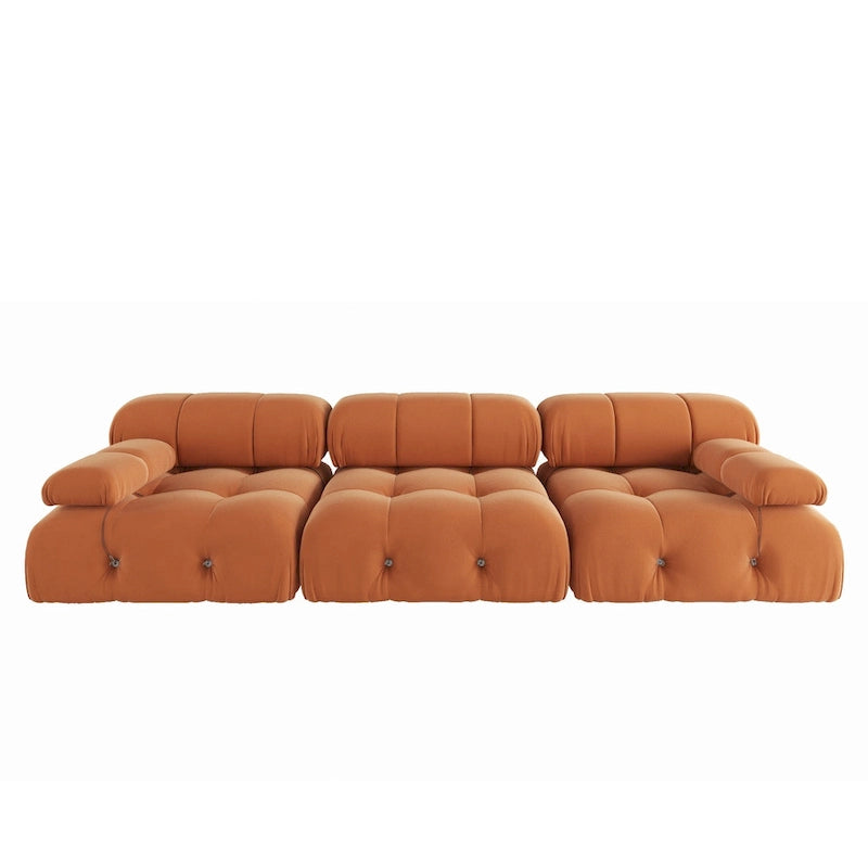 Canapé modulable réversible 3 places en velours