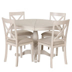 Table à manger ronde extensible 4 places de 42 à 54 po pour ferme