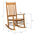Karl Home | Fauteuil à bascule de patio en bois massif de 24 pouces