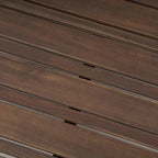 Causeuse d'extérieur Oana en bois d'acacia avec accoudoir gauche et table basse avec coussin par Christopher Knight Home