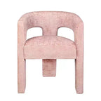Fauteuil sculptural Jofran, Gwen Modern Luxury Jacquard Fabric Upholstered - Couleur rose