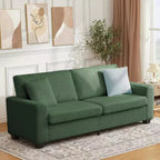 Canapé moderne 3 places de 83 po avec assise profonde, tissu doux, accoudoirs larges, housse de coussin amovible et lavable