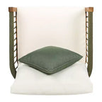 Christopher Knight Home Fauteuil club de patio Clifton en acacia rustique et corde, rembourré avec dossier incurvé
