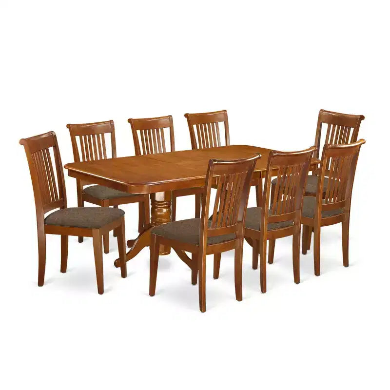 Ensemble de salle à manger Table et chaises en bois massif fabriquées à la main avec rallonge