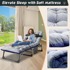 Lit de camping pliant épaissi DoCred amélioré avec matelas épais