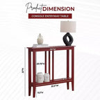 Console étroite avec étagères pour entrée, couloir ou salon