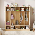 Vestiaire de classe 5 sections avec 10 casiers, organisateur de rangement avec 10 crochets pour la maison, l'école, la crèche, la maternelle