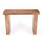 Console et Table d'appoint d'entrée Whisen de style ferme minimaliste en bois de manguier avec plateau épaissi