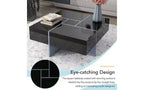 Table basse extensible avec plateau de puzzle et 4 compartiments de rangement cachés