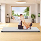 Matelas de camping en mousse à mémoire de forme Costway avec fond antidérapant, sac de voyage pour le couchage en extérieur, gris/bleu