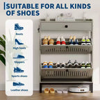 Meuble à chaussures moderne en bois, étagère réglable, design moderne autoportant, pour couloir, salon
