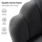 Fauteuil baril confortable avec pieds en métal doré, fauteuil d'appoint pour salon