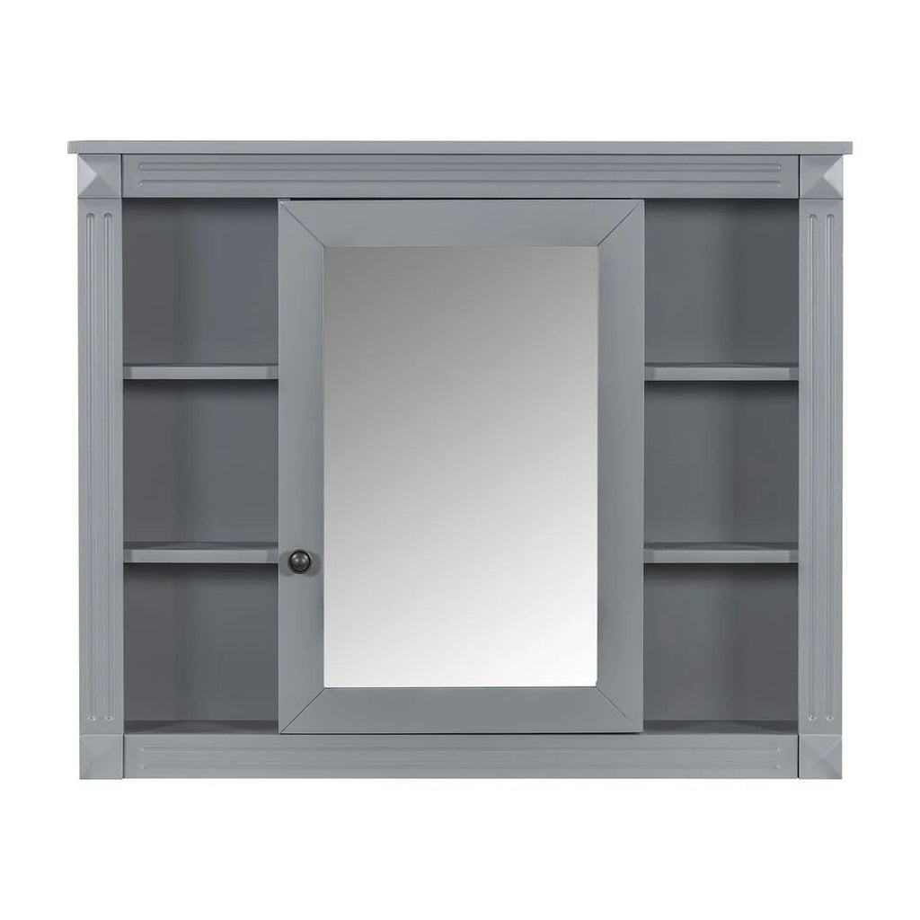 Meuble-lavabo moderne de 36 po avec vasque et armoire à miroir, 2 portes et 2 tiroirs