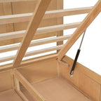 Lit plateforme en bois avec rangement inférieur et 2 tiroirs