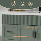 Meuble-lavabo de salle de bain Wavy Line 30/36/48 avec évier et robinet